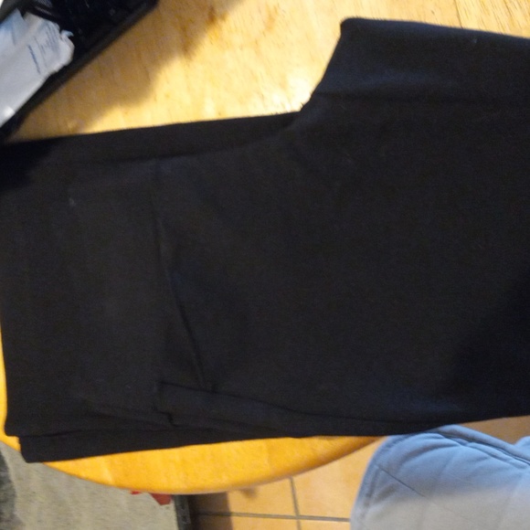 Torrid  black pants elastic waistband  faux zipper 2 side pockets - Picture 2 of 2